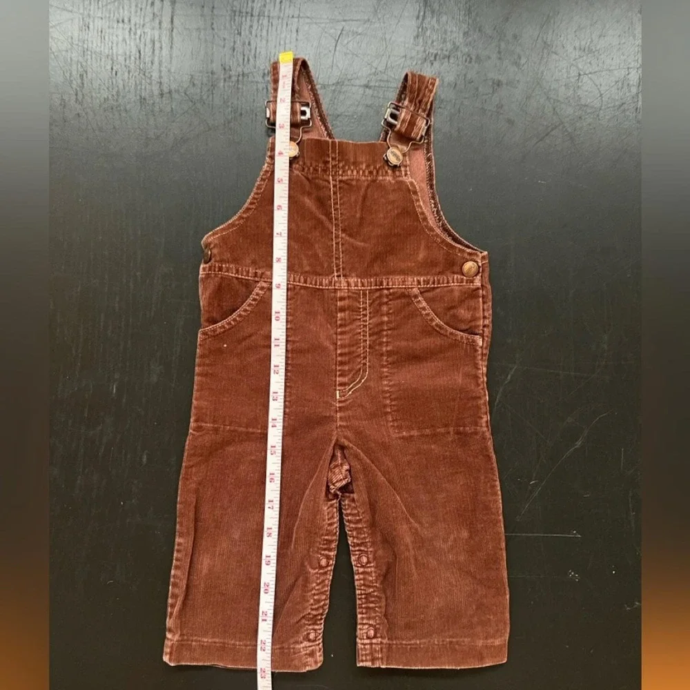 Carter's Corduroy Overalls Brown Vintage Style Adjustable Straps 18M